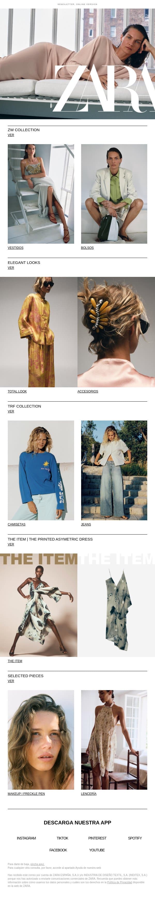 Woman | The weekly edit email from Zara screenshot