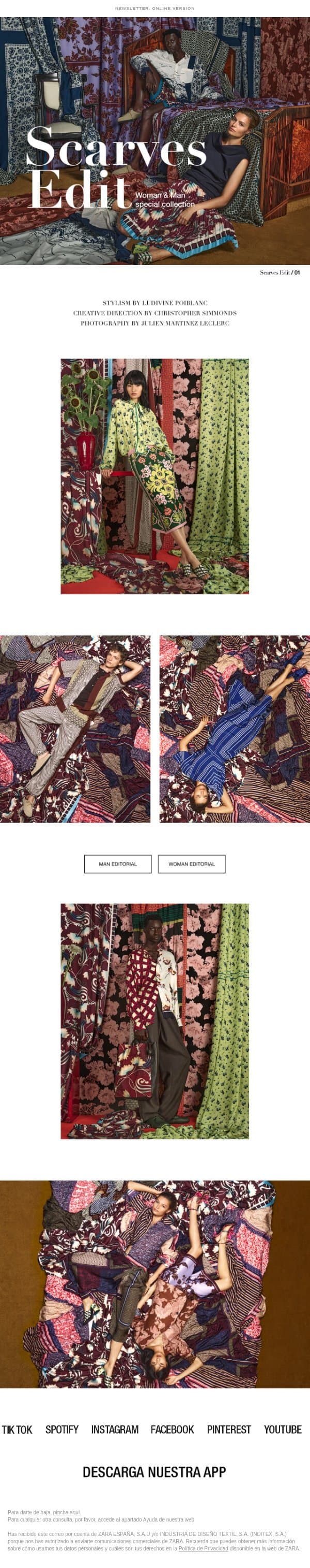 STUDIO | The Scarves Edit email from Zara screenshot