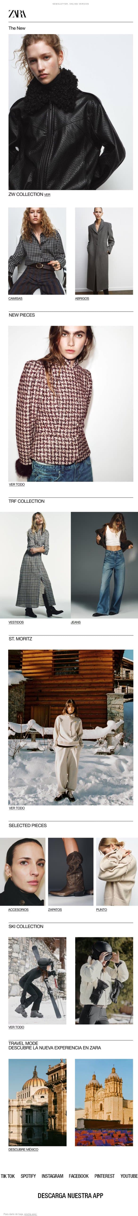 Descubre las novedades de esta semana email from Zara screenshot