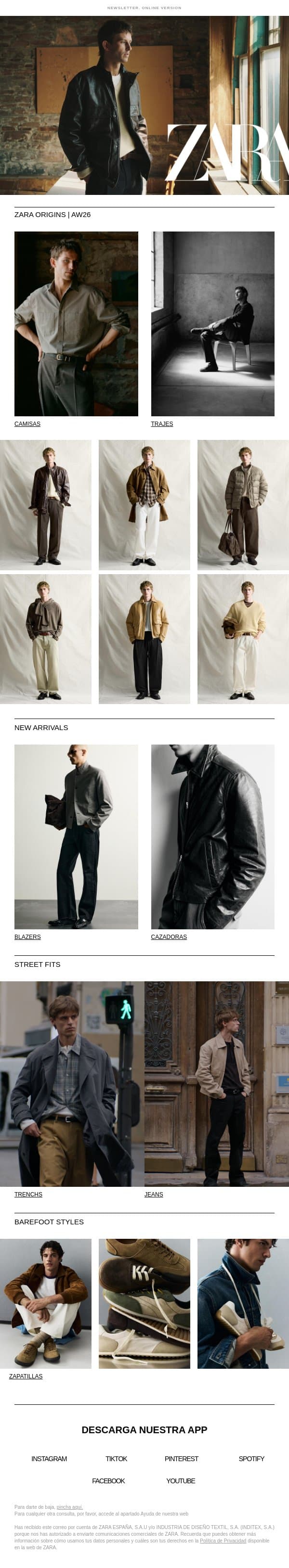 Descubre la nueva colección email from Zara screenshot