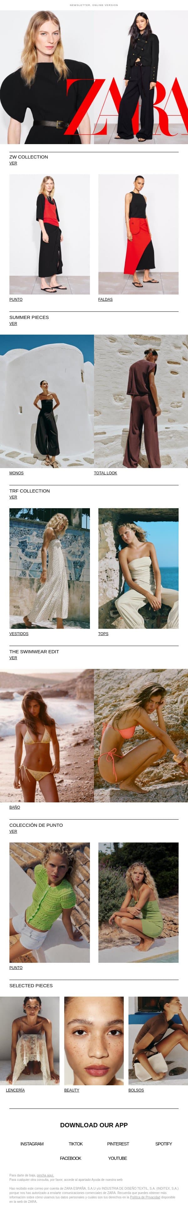 Woman | Descubre las novedades email from Zara screenshot