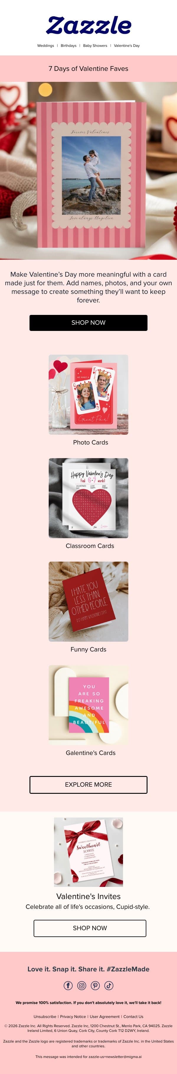 ❤️ Ready to Melt Their Heart? email from Zazzle screenshot
