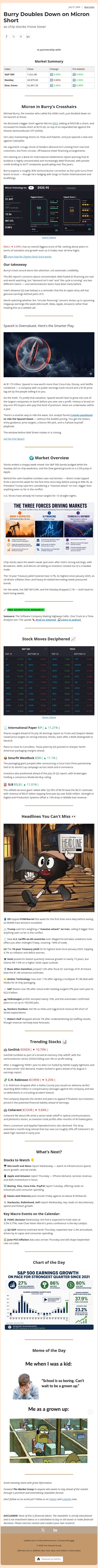 Burry Doubles Down on Micron Short email from Ziggma screenshot
