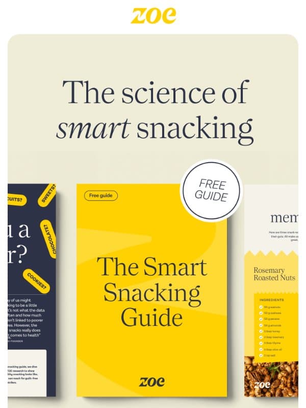 What the science says about healthy snacking email from ZOE