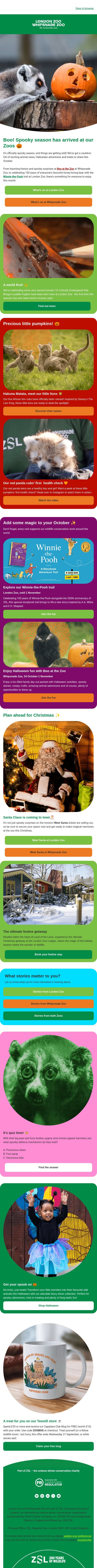 Something extraordinary has happened at London Zoo… 🐸 email from ZSL screenshot