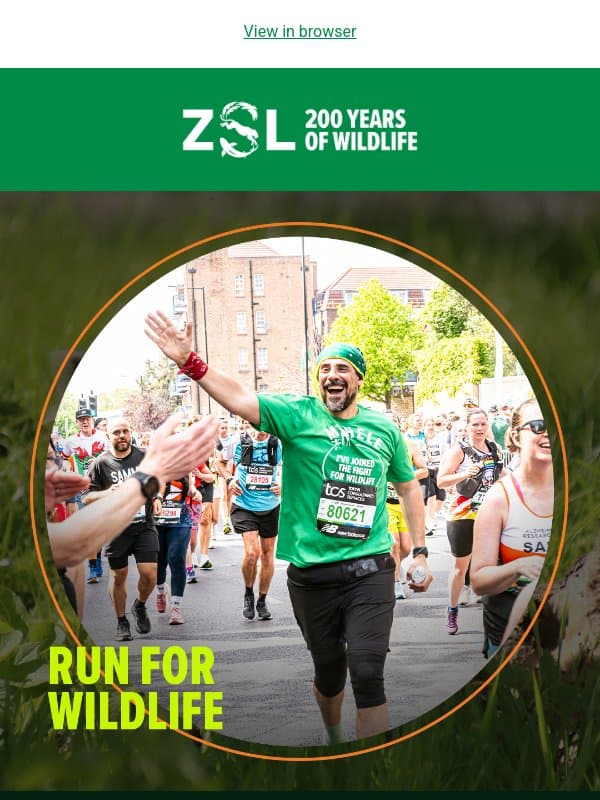 Will you run for wildlife? 🏃 email from ZSL
