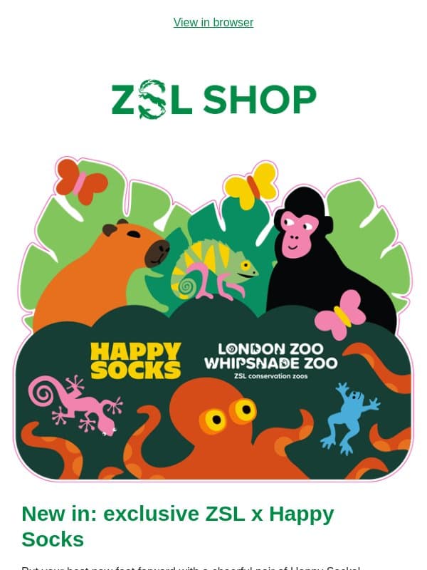 Exclusive new Happy Socks 🧦 email from ZSL