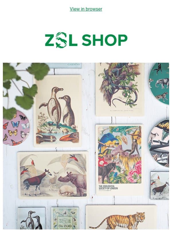New in the ZSL Shop 🦋 email from ZSL