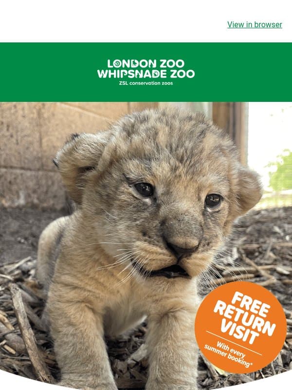 Our pride just got a little bigger 🦁 email from ZSL