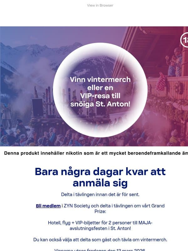 Sista chansen för Österrike email from ZYN