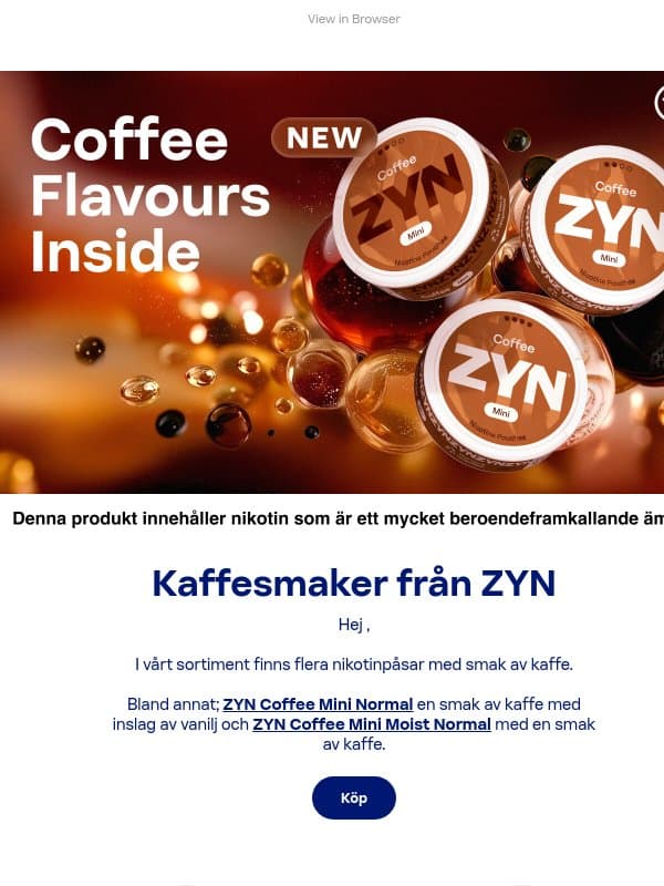 Kaffesmaker från ZYN email from ZYN