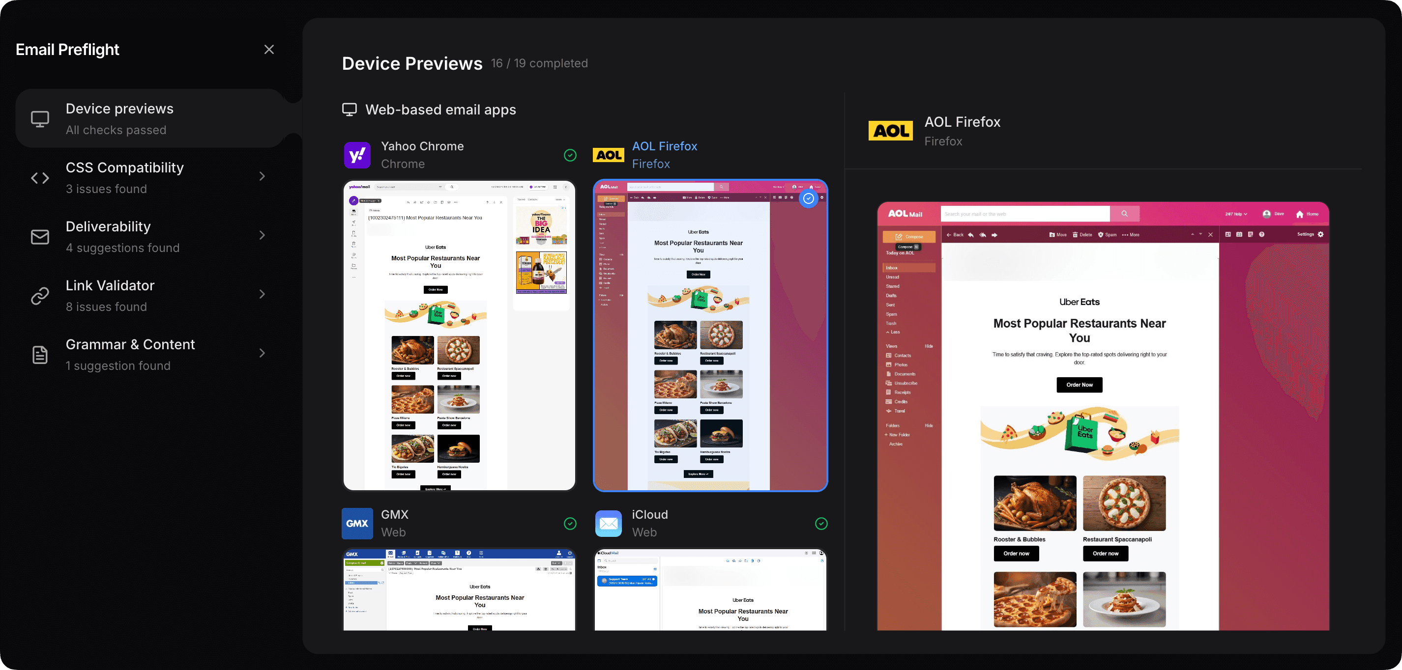 Email Preflight - preview emails across 22+ real devices