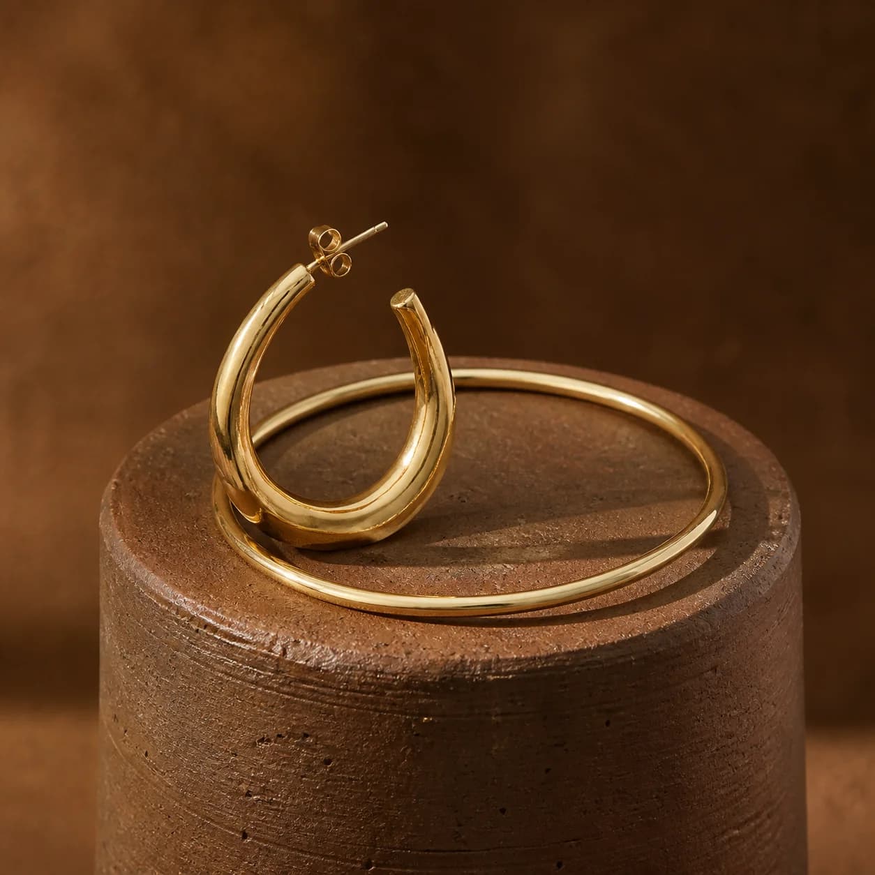 Gold jewelry from an example collection launch