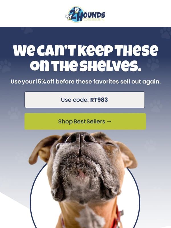 Our Bestsellers 🤩 email from 2 Hounds Design