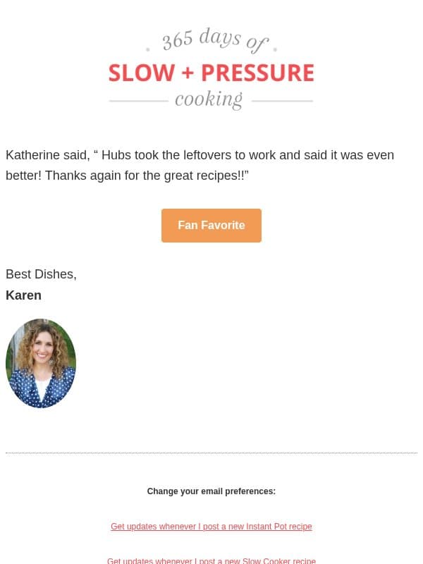 Fan Favorite Friday π email from 365 Days of Slow Cooking