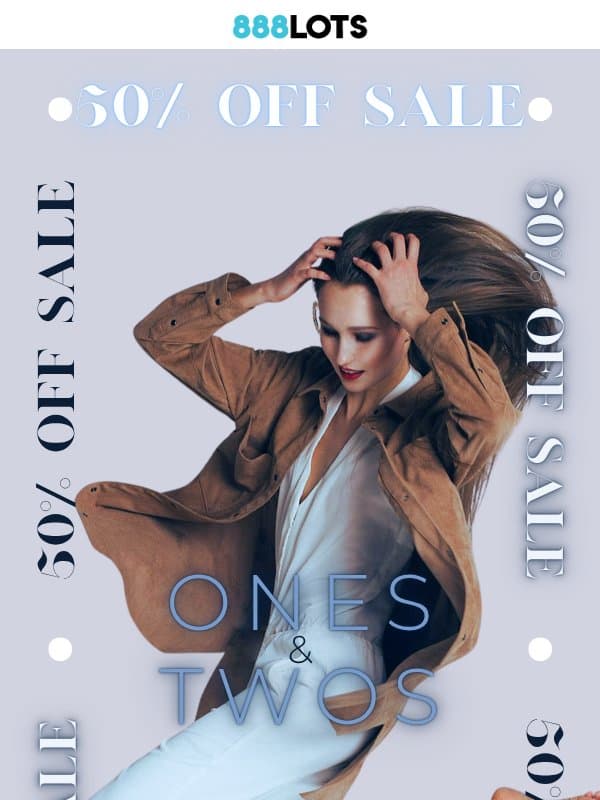 50% OFF 1s & 2s SALE: Nike, Reebok, Timberland, The North Face, Samsung, Lenovo, HP, Under Armour, Guess, Michael Kors, Vera Bradley and many more. email from 888 Lots