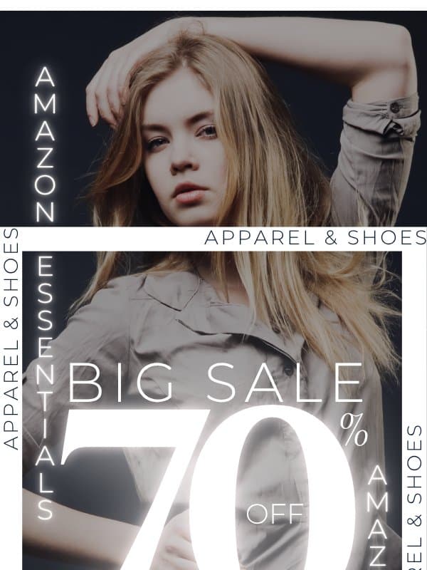 70% OFF - BIG SALE: Basic Apparel & Shoes. Stock Now on Amazon Basics & Amazon Essentials at already Best Wholesale Prices. email from 888 Lots