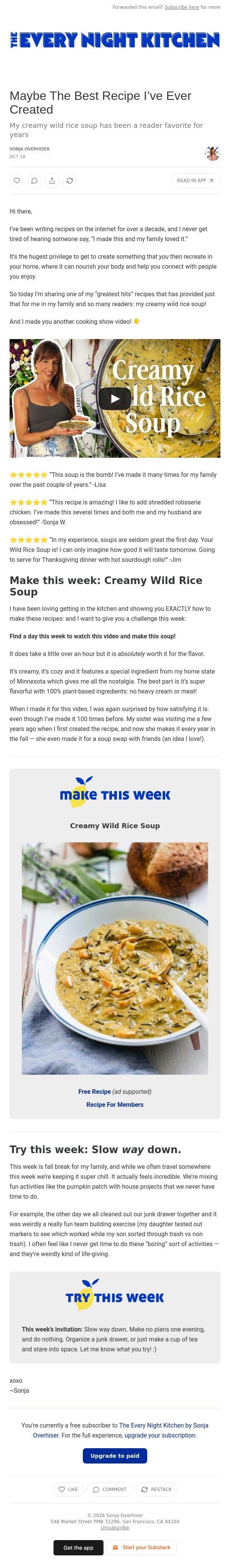 Maybe The Best Recipe I’ve Ever Created email from A Couple Cooks screenshot