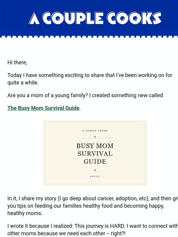 🌟 A *new* free guide + recipes for Halloween! email from A Couple Cooks