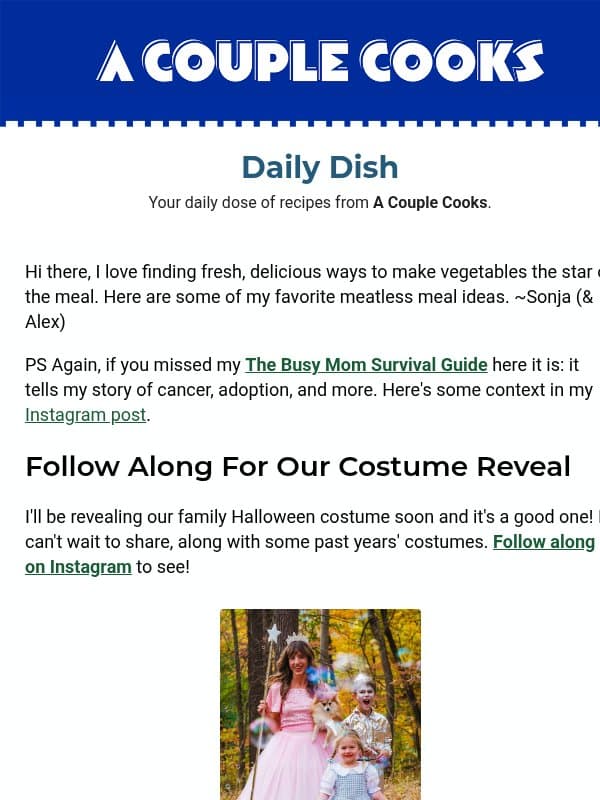 🥗 10 ways to make eating your veggies DELICIOUS email from A Couple Cooks