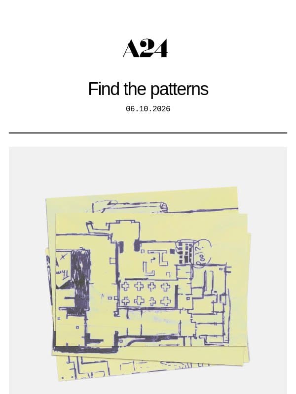 Find the patterns email from A24