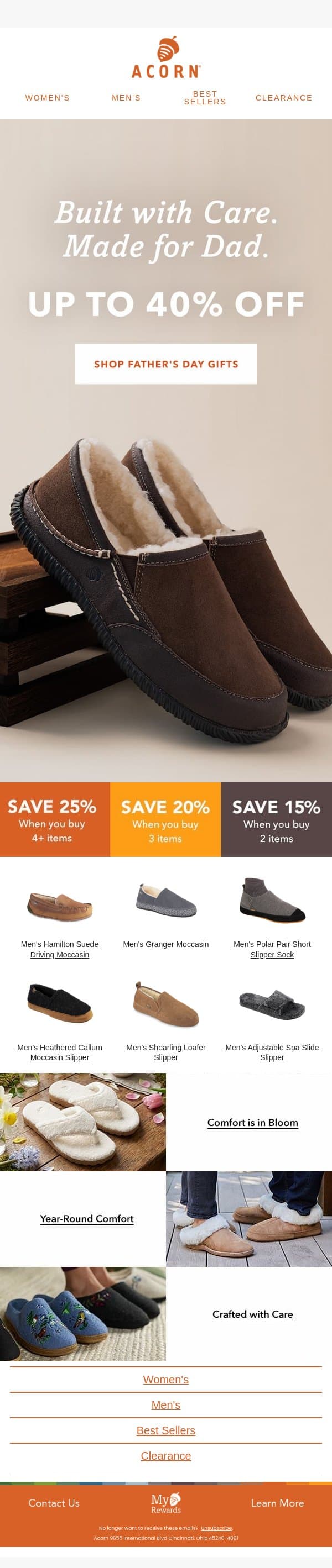 Ending Soon: The Father's Day Sale email from Acorn Sheepskin screenshot