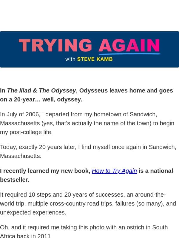 How to write a bestselling book in 10 steps (over 20 years...) email from "adam" <nomadic Matt