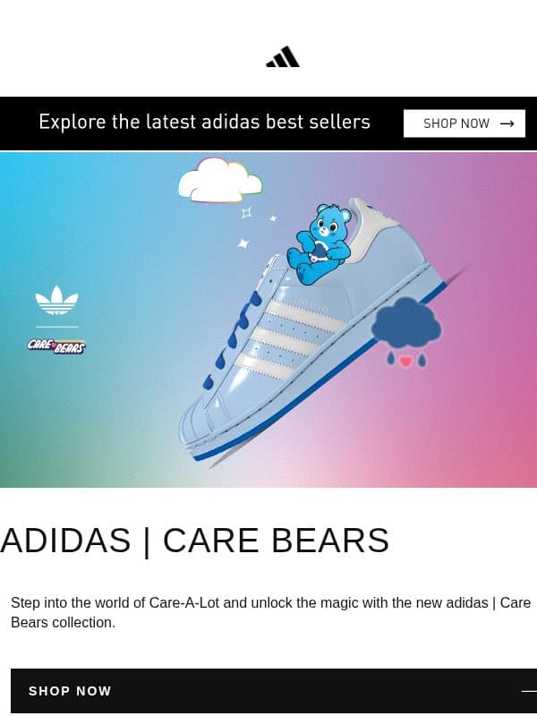 New adidas | Care Bears collection email from adidas