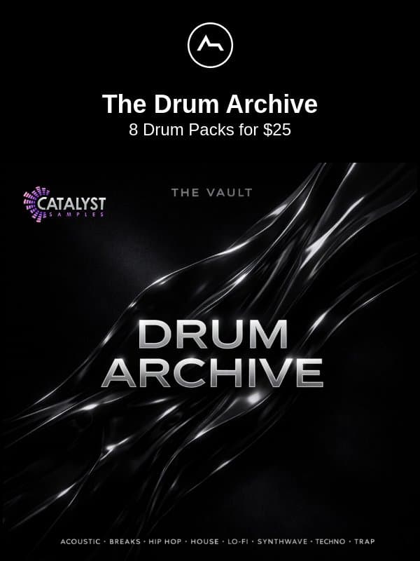 The Drum Archive - 8 Drum Packs for $25 email from ADSR Sounds