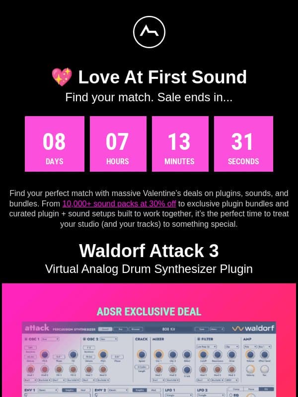 💖 (Save $50) Waldorf Attack 3 – Virtual Analog Drum Synth email from ADSR Sounds