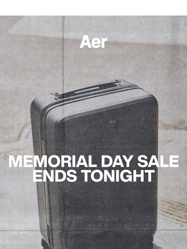 Last Chance for 20% Off Carry-Ons email from Aer