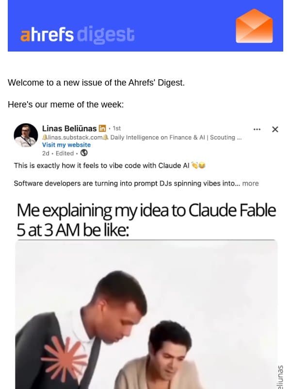 Ahrefs’ Digest #280: Self-promotional content can backfire, RAG, and more email from Ahrefs