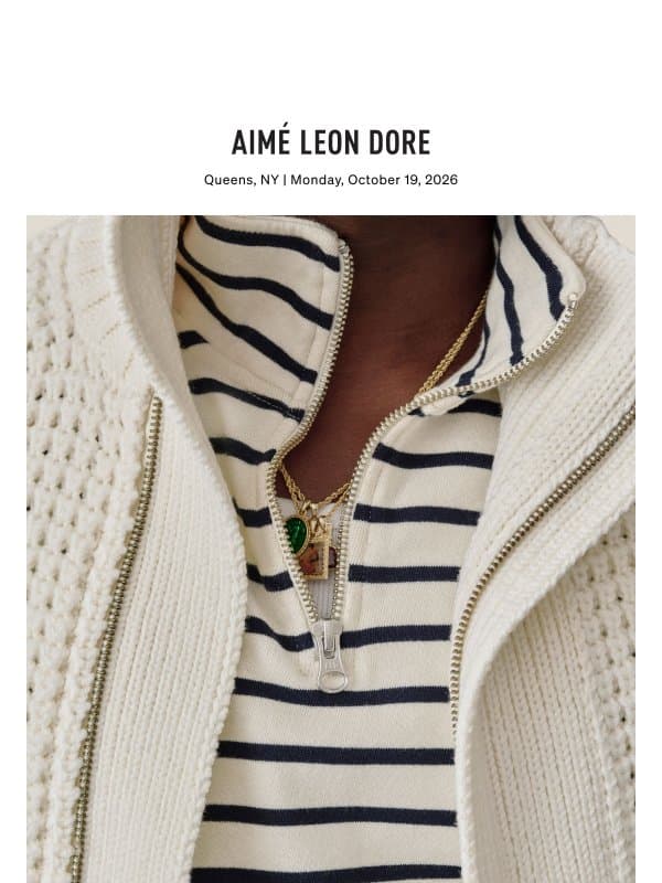 FALL / WINTER ‘26 SWEATERS email from Aime Leon Dore
