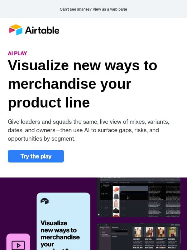 See your product line—like your customers do email from Airtable