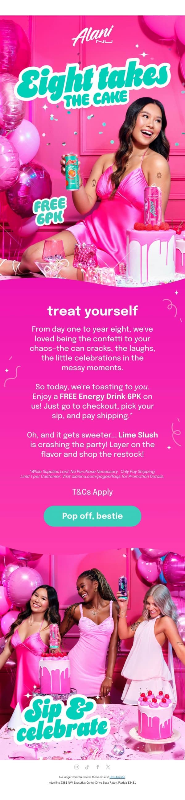 π You're invited to our Alani-versary Promo π email from Alani Nu screenshot