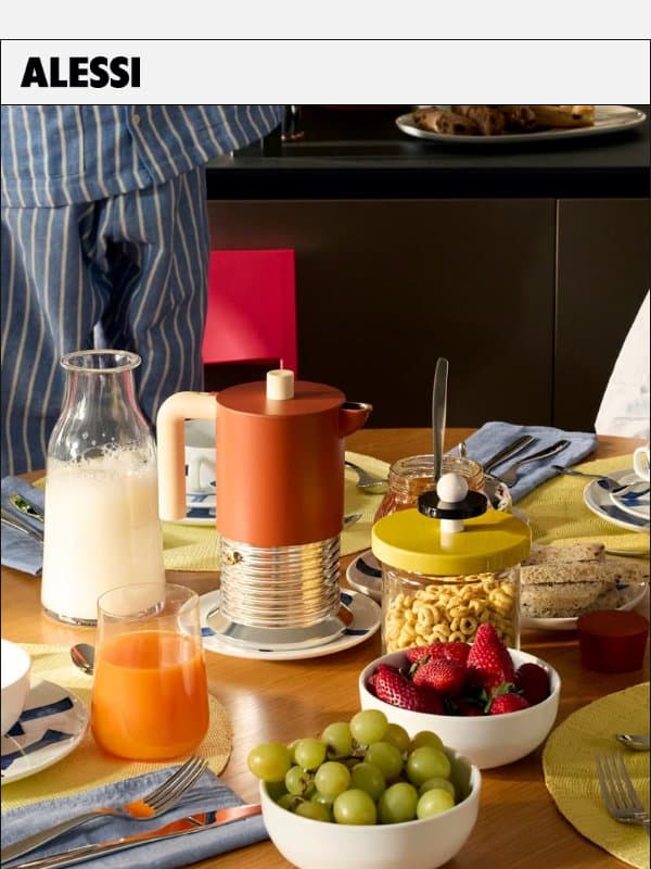 Explore our iconic coffee makers email from Alessi