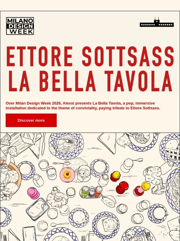 La Bella Tavola: a tribute to Ettore Sottsass email from Alessi