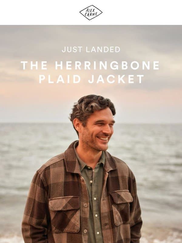 New: The Herringbone Plaid Jacket email from Alex Crane