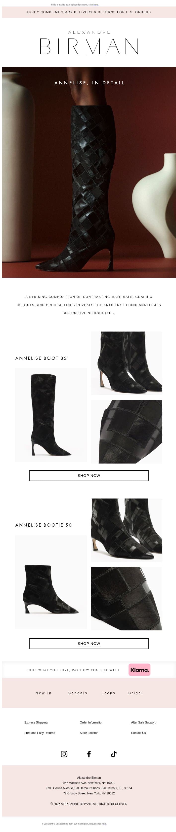 The Details Behind the Design email from Alexandre Birman screenshot
