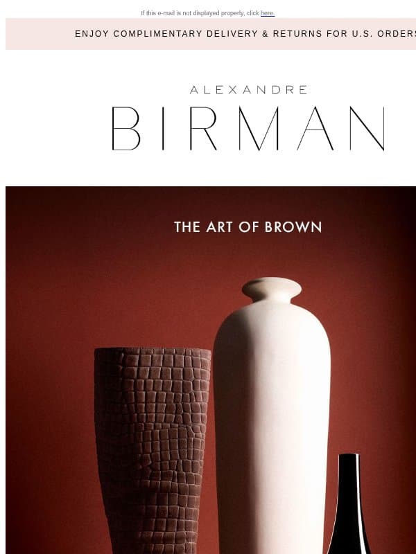 The Brown Edit email from Alexandre Birman