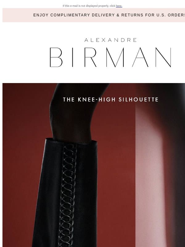 The Knee-High Edit email from Alexandre Birman