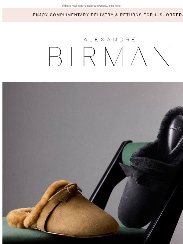 A New Mood for Fall email from Alexandre Birman