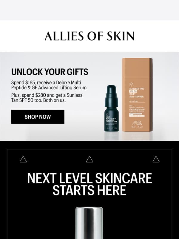 Your Best Skin Starts Today email from Allies of Skin