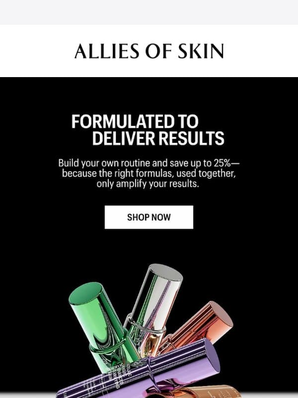 Save Up To 25% Off ⭐ email from Allies of Skin