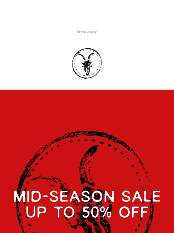 Mid-Season Sale Continues email from AllSaints
