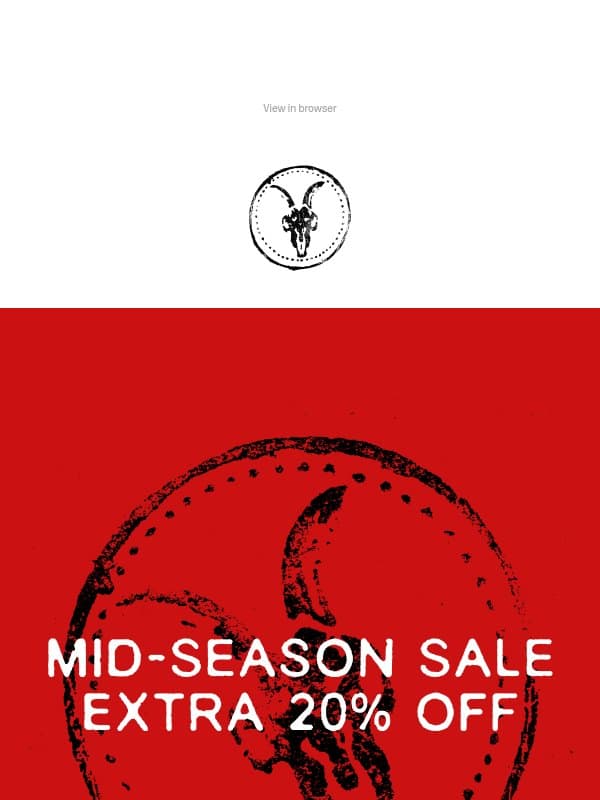 Last Day: Extra 20% Off Sale email from AllSaints