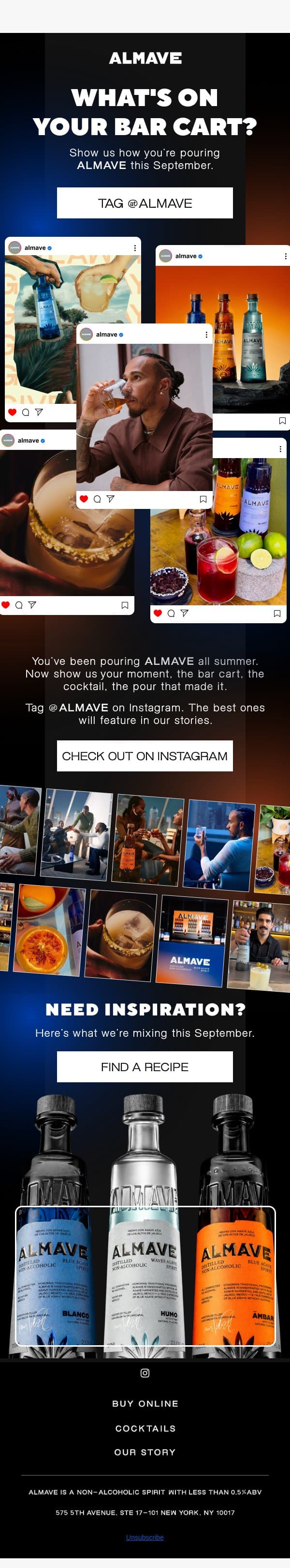 Show us how you pour Almave email from Almave screenshot