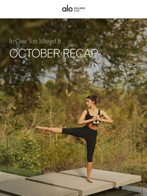 Your October Recap email from Alo Moves