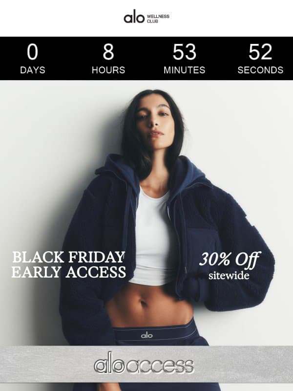 FINAL HOURS: 30% OFF SITEWIDE email from Alo Moves