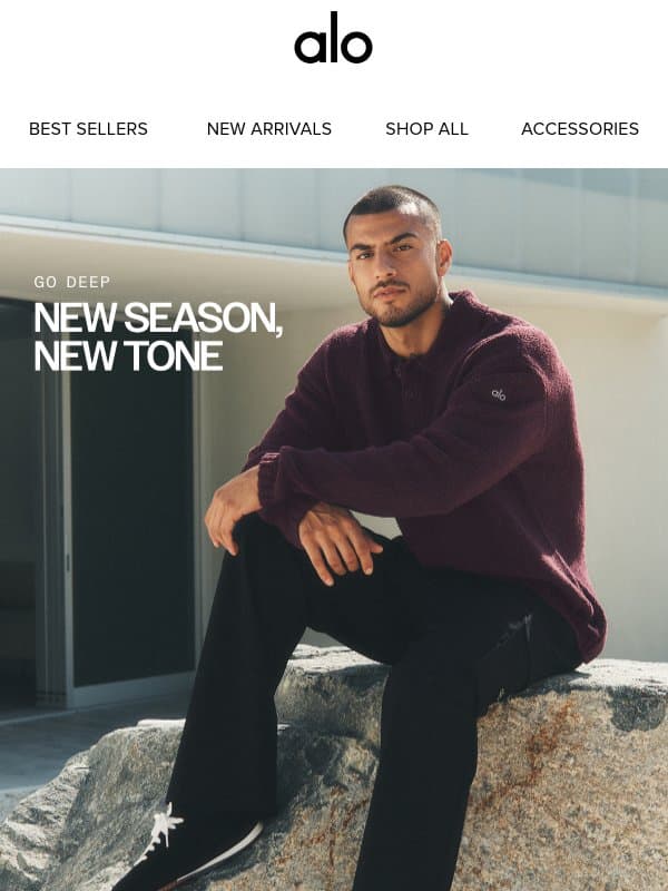 New Season, New Tone email from Alo Yoga